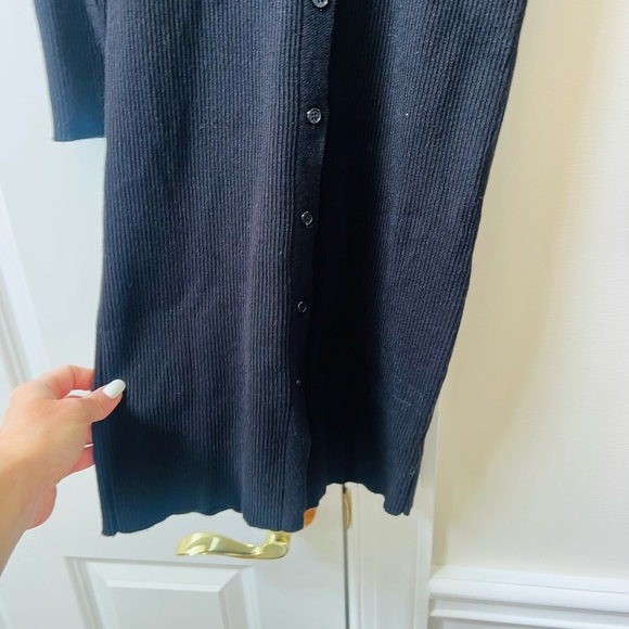 Elegant like new knit House of Harlow 1960 size small Black Button-Up Dress - Picture 4 of 6